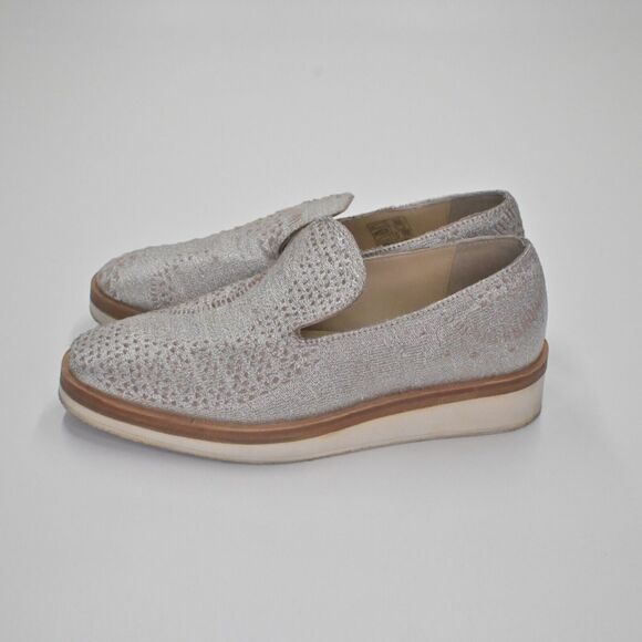 FREE PEOPLE Loafers Womens Size 38 Snake Eyes Print Velvet Platform Shoe Slip On - Picture 6 of 12